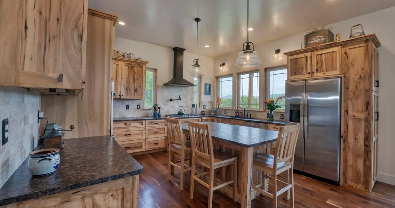 Comfortable Hickory Kitchen Cabinetry