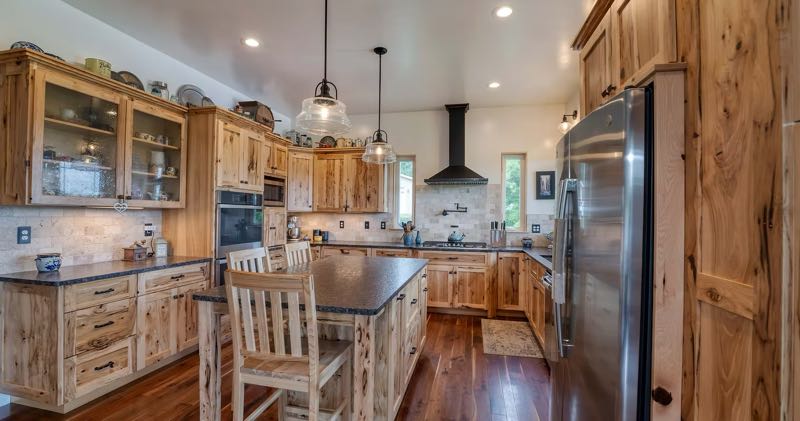 Comfortable Hickory Kitchen Cabinetry
